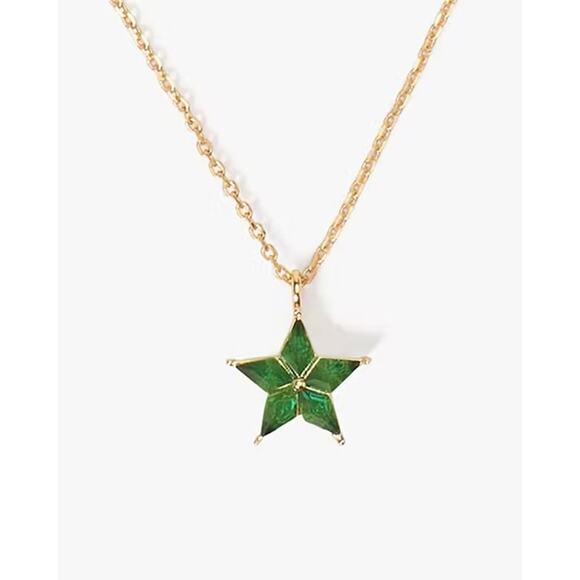 Copied - Kate Spade New York Cosmos Cubic Zirconia Star Green Pendant Necklace - Picture 1 of 2